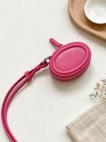 Haus Hana Round Case Jewelry Pouch, Unique Design Crossbody Bag, Versatile Neck Hanging Decor Waist Bag, Lipstick Key Earphone Storage Bag - Multicolor - View 11