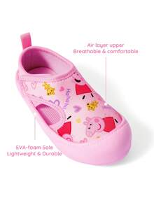 Peppa Pig X SHEIN A Pair Of Children's Sandals, Anti-Collision Toe Design, Non-Slip And Wear-Resistant Breathable Beach Sandals - Pink - View 2