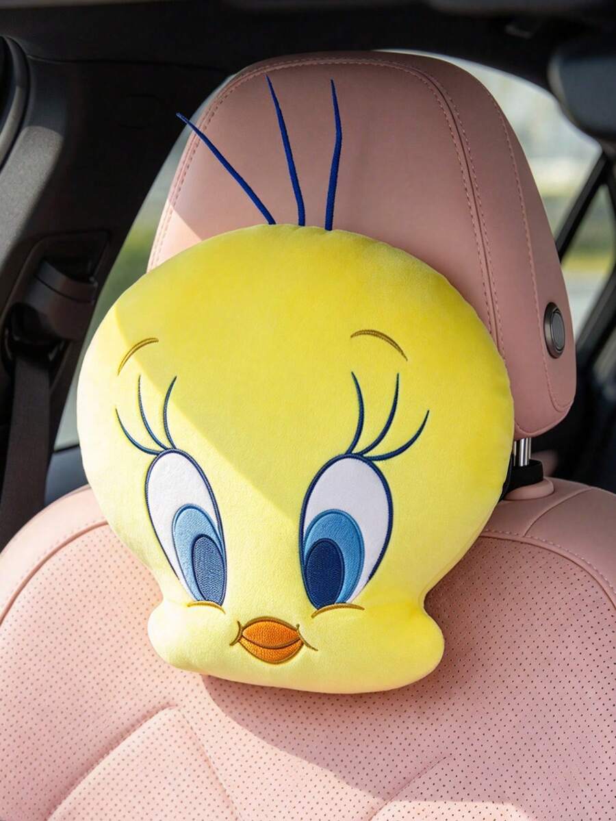 LOONEY TUNES X SHEIN 1Pc Cute Cartoon-Shaped Decorative Throw Pillow, Can Be Used With Sofa, Car - Yellow - View 1