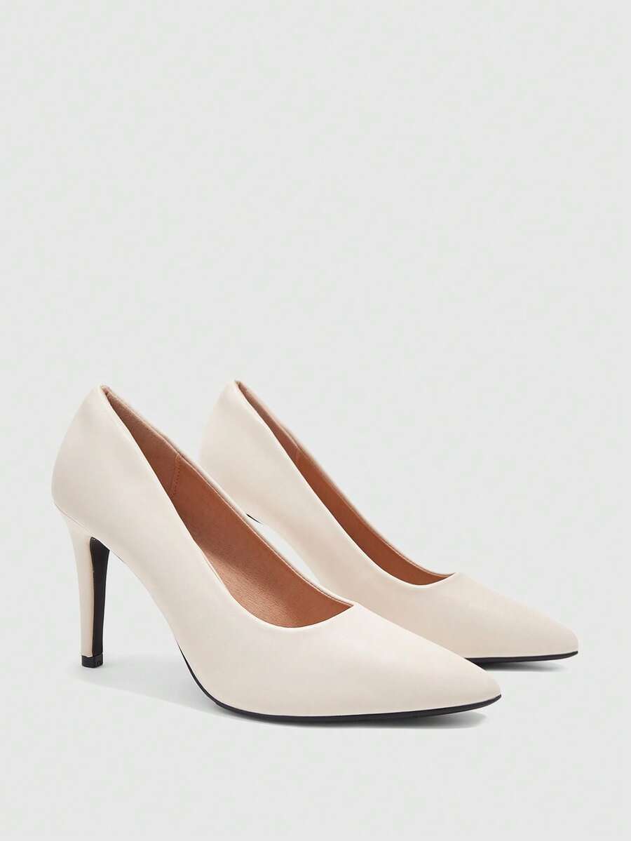 CUCCOO BIZCHIC Women's, Apricot, Matte Texture, Stiletto High Heels, Workplace Commuter Dress Work Shoes - Apricot - View 1