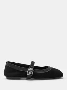CUCCOO CURVES Outdoor Women's Square Toe Flat Bottom Strip With Fashionable, Simple And Breathable Daily Vacation With Slip-On Shoes - Black - View 8