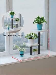 3 Tier 5 Tier Plant Rack Indoor Space Saving Flowerpot Rack Multi Tier Wrought Iron Flowerpot Display Rack For Living Room Terrace Balcony - Multicolor - View 4