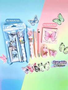 Aesthetic Back-To-School Stationery Gift Box, Multi-Color, For Students & Office, Teen Girl Gift, Back-To-School Must-Have - Multiple Styles - View 1
