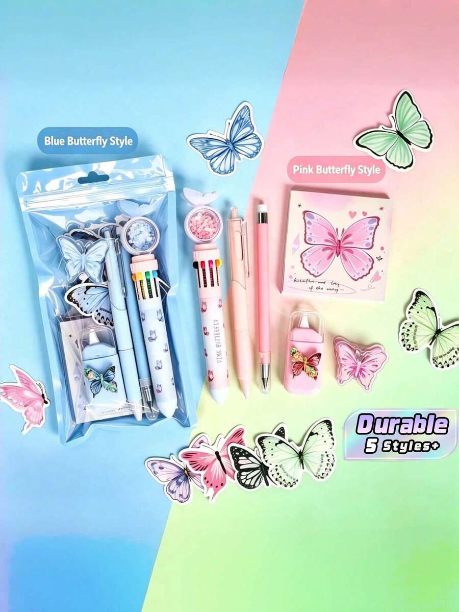 Aesthetic Back-To-School Stationery Gift Box, Multi-Color, For Students & Office, Teen Girl Gift, Back-To-School Must-Have - Multiple Styles - View 1
