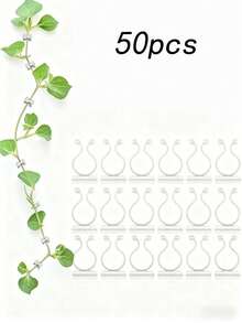 30/50 Pack Plant Wall Clips For Climbing Plants – Green Wall-Mounting Fixings For Vines; Includes Hooks, Clasps, And Self-Adhesive Mounts; Suitable For Indoor/Outdoor Use, Planters, Garden Decor, And Plant Support. - Multicolor - View 15