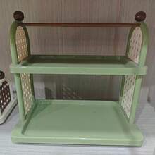 1pc Vintage Woven Pattern Cup Holder Rack, Multi-Tier Countertop Mug Organizer With Glass Hanging Rod, Tabletop Coffee Cup Storage Stand For Home Kitchen - Multicolor 2 - View 8