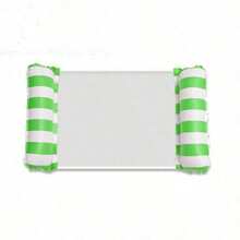 1pc Inflatable Pool Hammock With Mesh - Striped Adult Lounger, Suitable For Vacation, Party And Relaxation, Available In Pink, Yellow, White, Green, Blue And Other Colors, Outdoor Hammock, Essential For Beach And Pool, Great For Photography Must Have - Multicolor - View 36