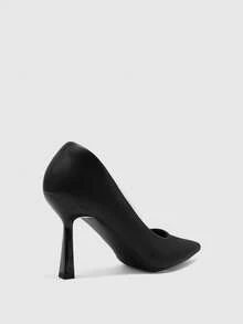 CUCCOO BIZCHIC Women's Pointed Toe Elegant High Heel Shoes For Daily Commute - Black - View 3
