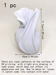 1pc Creative 3D Printed Vase With Rotating Aesthetic, Premium-Feel Decor For Living Room, Entryway, Desktop, Dining Table, Dried Flower Arrangement, Hotel Decoration, Home Decor - Multicolor - View 5