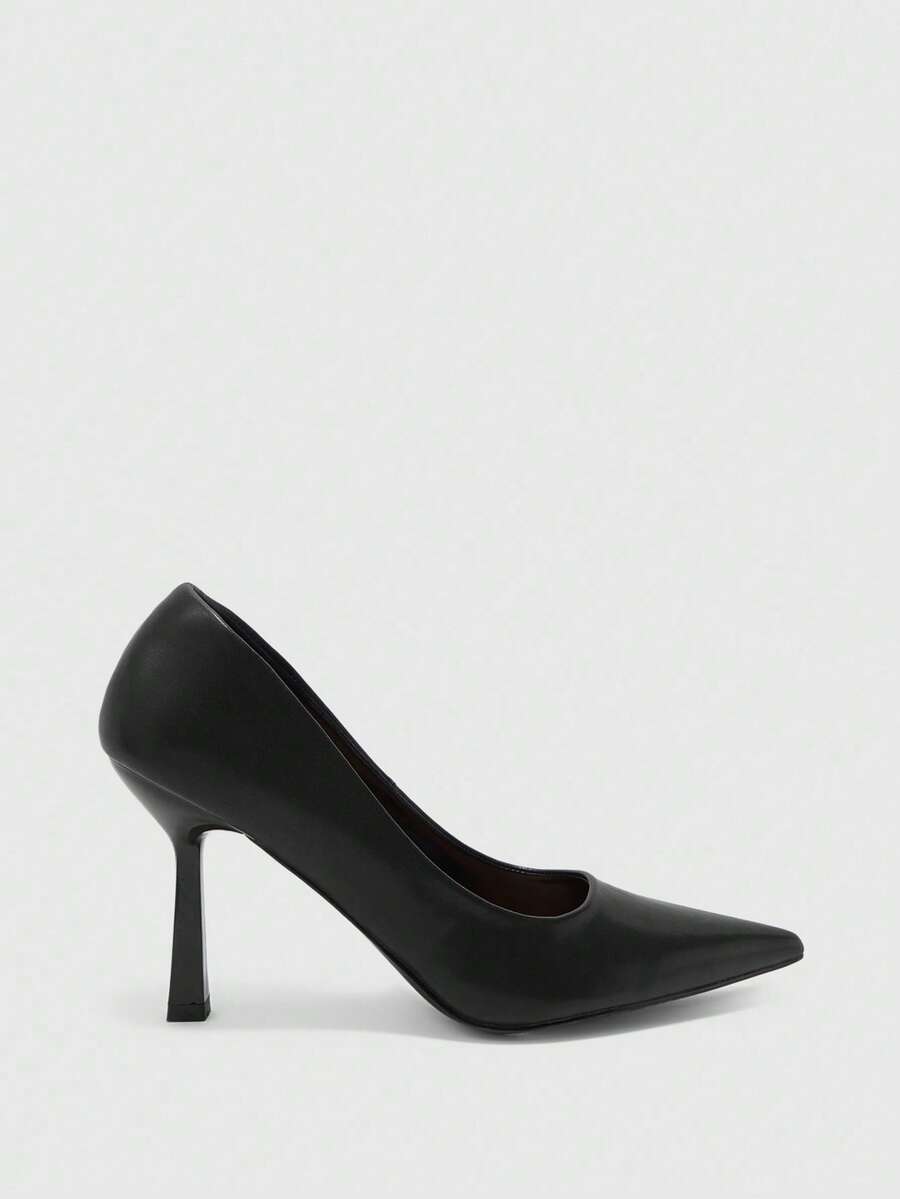 CUCCOO BIZCHIC Women's Pointed Toe Elegant High Heel Shoes For Daily Commute - Black - View 1