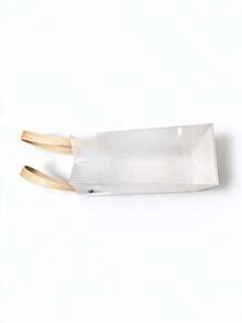 4 Pcs/Set, Matte PVC Hand‑Carry Gift Bags, Portable Tote Pouches For Party Presents & Gift Wrapping - Clear - View 3