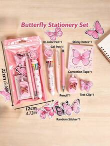 Aesthetic Back-To-School Stationery Gift Box, Multi-Color, For Students & Office, Teen Girl Gift, Back-To-School Must-Have - Multiple Styles - View 13