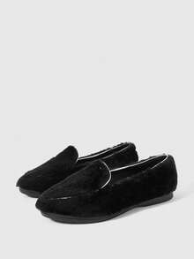 Sleekvia Women's Minimalist Style Round Hair Flat Shoes, Elegant, Simple And Comfortable - Graphite Black - View 5