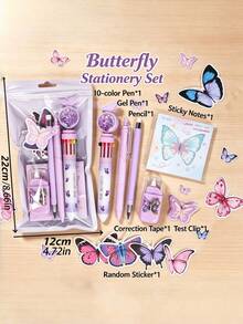 Aesthetic Back-To-School Stationery Gift Box, Multi-Color, For Students & Office, Teen Girl Gift, Back-To-School Must-Have - Multiple Styles - View 7