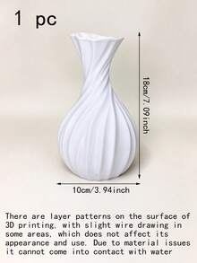 1pc Creative 3D Printed Vase With Rotating Aesthetic, Premium-Feel Decor For Living Room, Entryway, Desktop, Dining Table, Dried Flower Arrangement, Hotel Decoration, Home Decor - Multicolor - View 4