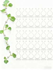 30/50 Pack Plant Wall Clips For Climbing Plants – Green Wall-Mounting Fixings For Vines; Includes Hooks, Clasps, And Self-Adhesive Mounts; Suitable For Indoor/Outdoor Use, Planters, Garden Decor, And Plant Support. - Multicolor - View 13
