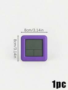 1pc Modern Minimalist Cube Digital Alarm Clock, Soft Backlight, AA Battery Operated (Batteries Not Included), Snooze & Calendar Display, Cute Desk Clock For Bedroom Home Decor - multicolor - View 13