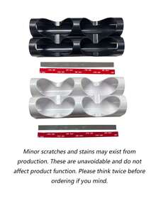 1/2pcs Kitchen Roll Storage Rack, Designed For Installation On Shelves Or Under Cabinets, Can Store Baking Paper, Baking Mats, Plastic Wrap, Etc.; Each Compartment Can Hold 2 Rolls, Suitable For Storing Aluminum Foil, Baking Paper Or Other Similar - Multicolor - View 11