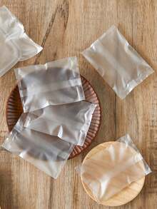100PCS/Set Bakery Sealing Bags Frosted Transparent Cookie Bags Candy Packaging Gift Wrapping Supplies - Clear - View 6