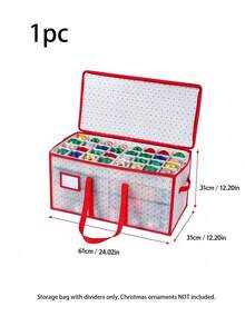 Christmas Ornament Storage, Christmas Bauble Storage Box, 128 Compartment Storage Container, Foldable Holiday Decoration Storage - transparent color - View 11