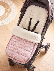 Cozy Pixies 1 Piece Digital Printed Stroller Protective Cover, Stroller Foot Cover, Plush Inside, Warm Foot Guard, Winter Use - Multicolor - View 3
