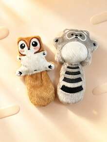 PETSIN Pet Plush Interactive Sound Toy, Squeaky Crinkle Paper Dog Toy, Cartoon Raccoon Squirrel Stuffed Toy For Small Medium Puppy, Indoor Pet Play Accessory - Multicolor - View 19