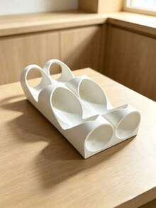 1/2pcs Kitchen Roll Storage Rack, Designed For Installation On Shelves Or Under Cabinets, Can Store Baking Paper, Baking Mats, Plastic Wrap, Etc.; Each Compartment Can Hold 2 Rolls, Suitable For Storing Aluminum Foil, Baking Paper Or Other Similar - Multicolor - View 8