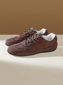 CUCCOO EASI Women's Casual Flat Versatile Sneakers For Daily Wear For Christmas Back To School - red brown - View 6