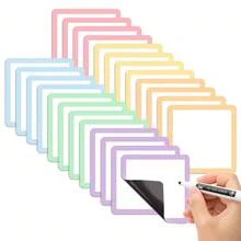 12 Reusable Magnetic Notes, 4X4 Inches – Back‑To‑School Special – Erasable Labels For Whiteboards, Refrigerators, Lockers, And More – Perfect For Office And Classroom Organization Or Home Reminders - Multicolor - View 10