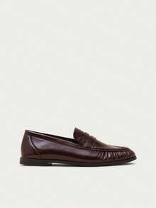 Nöista Retro British Loafers, Versatile And Comfortable Flat Shoes - Coffee Brown - View 3
