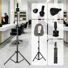 TECKWE Wig Stand Tripod, 23-47in Adjustable, 0.8in For Mannequin Head Steel-Reinforced For Stable Styling; Fits Canvas/Foam/Cork Heads 20-24in - View 7