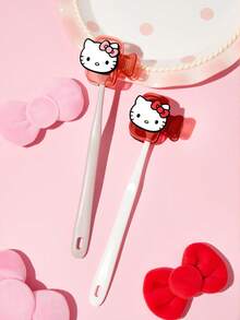 HELLO KITTY AND FRIENDS | SHEIN 1/2 Travel Toothbrush Storage Clip, Portable Toothbrush Head Protective Cover - Multicolor - View 1