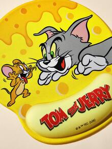 TOM & JERRY X SHEIN Alas Mouse Desktop Komputer dengan Sandaran Pergelangan Tangan - Bulat - View 4