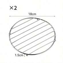 3pcs/2pcs/1pc Stainless Steel Round Insulated Placemats, Protect Tabletop And Kitchen Counter, Suitable For Placing Pots, Hot Cookware, Beverages, Heat Insulation And Temperature Reduction - View 7