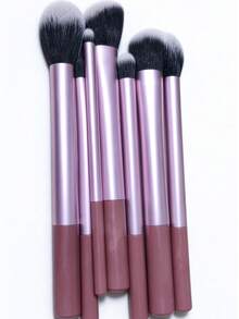 7pcs Multifunctional Makeup Brush Set, Including Powder, Blush, Foundation, Eyeshadow, Blending And Contouring Brushes. - Pink - View 6