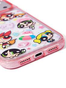 THE POWERPUFF GIRLS X SHEIN 條紋圖案粉色手機殼，防摔保護 11-17 手機殼 - 彩色 - 查看 5