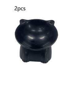 Double-Ear High-Foot Cat Bowl Set, Slanted Neck Protection Cat Food Bowl, Effectively Prevents Cat Black Chin, Raised Base Reduces Neck Pressure, Shared Feeding Bowl For Multi-Cat Households, Dual-Use For - 150ml - View 12