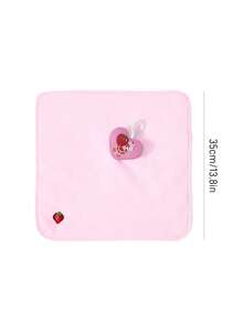 Strawberry Shortcake X SHEIN Three-Dimensional Cartoon Hanging Hand Towel - Pink - View 3