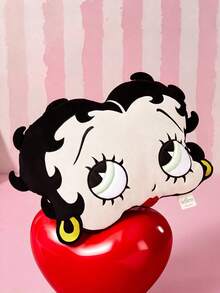 Betty Boop x SHEIN 1pc Cute Cartoon Shaped Decorative Pillow, Suitable For Sofa And Car - Black - View 4