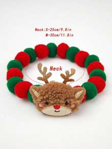 PETSIN 1 Piece, Christmas Pet Fur Ball Collar, Fun And Cute Holiday-Themed Necklace With Bells, Suitable For Small And Medium-Sized Pets - Multicolor - View 12