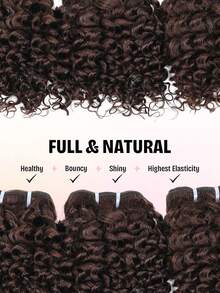 Christmas Water Wave 1 Set 3pcs 6 Inch Bundles Human Hair, Brazilian Curly Human Hair Bundles, Double Weft Jerry Curl Wave Bundles, Natural Black Color Wet And Wavy Hair Extensions - S4 - View 7