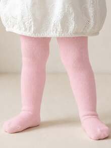 Cozy Pixies 1 Pair Of Baby Solid Color Children's One-Piece Socks Versatile Simple Style Basic Versatile Baby Girl And Baby One-Piece Socks - Multicolor - View 11