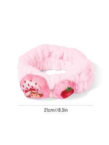 Strawberry Shortcake X SHEIN 1Pc Plush Elastic Hair Band, Home And Bathroom Decoration - Strawberry Doll - View 3