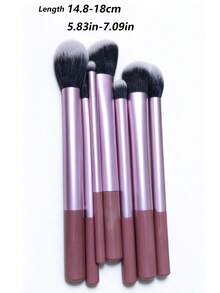 7pcs Multifunctional Makeup Brush Set, Including Powder, Blush, Foundation, Eyeshadow, Blending And Contouring Brushes. - Pink - View 4