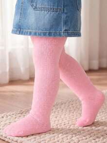 Cozy Pixies 1 Pair Of Baby Solid Color Children's One-Piece Socks Versatile Simple Style Basic Versatile Baby Girl And Baby One-Piece Socks - Multicolor - View 5