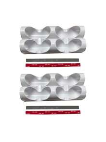 1/2pcs Kitchen Roll Storage Rack, Designed For Installation On Shelves Or Under Cabinets, Can Store Baking Paper, Baking Mats, Plastic Wrap, Etc.; Each Compartment Can Hold 2 Rolls, Suitable For Storing Aluminum Foil, Baking Paper Or Other Similar - Multicolor - View 10
