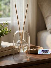 1pc Minimalist Luxury Glass Aromatherapy Diffuser Bottle, Ideal For Aromatherapy, Room Scenting, Home Decor Vase - Style a - View 1