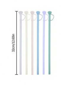1pc Replacement 12 Inch Long Silicone Straw With Straw Cover,Compatible With 40 Oz 30 Oz Cup Tumbler,Reusable Silicone Straw - Multicolor - View 10