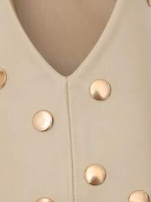 Nöista Modern Ballet Flat Metal Studs, Soft Upper And Deep Vamp Opening, Creating A Modern Look. - Apricot - View 5