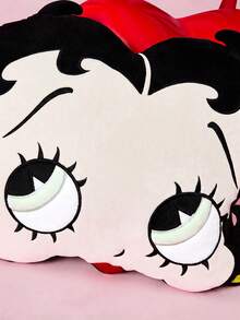 Betty Boop x SHEIN 1pc Cute Cartoon Shaped Decorative Pillow, Suitable For Sofa And Car - Black - View 6